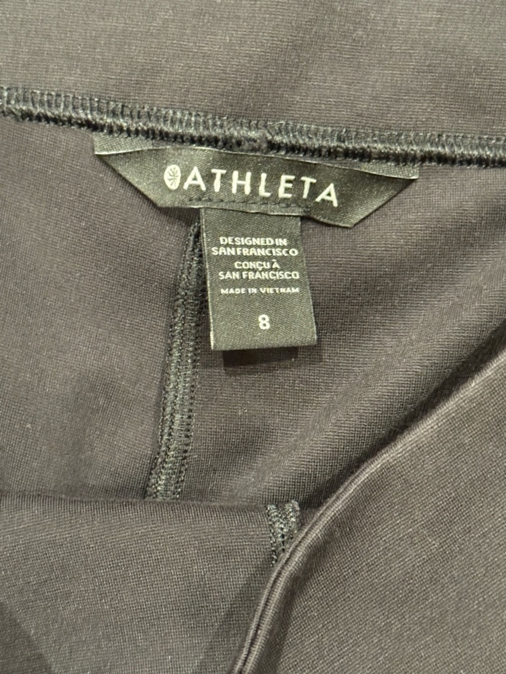 Athleta Eastbound Black Boot-Cut Ponte Pull-On Pants, size 8 - Picture 6 of 7